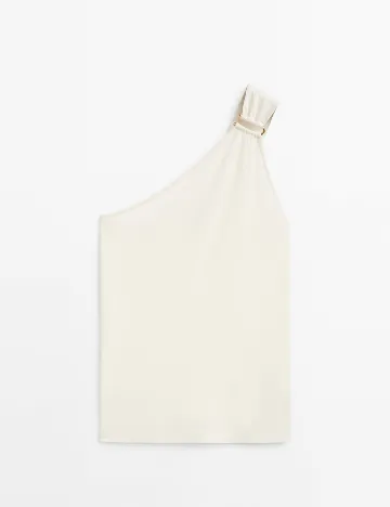 Top Massimo Dutti, ecru