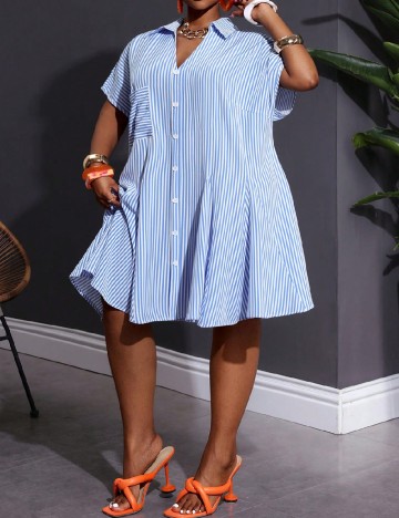 Rochie scurta SHEIN CURVE, albastru