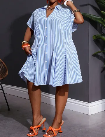 Rochie scurta SHEIN CURVE, albastru
