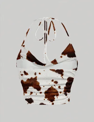 Top SHEIN, alb/maro