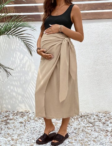 Compleu SHEIN Maternity, negru/crem