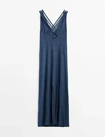 Rochie lunga Massimo Dutti, albastru