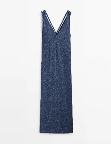 Rochie lunga Massimo Dutti, albastru