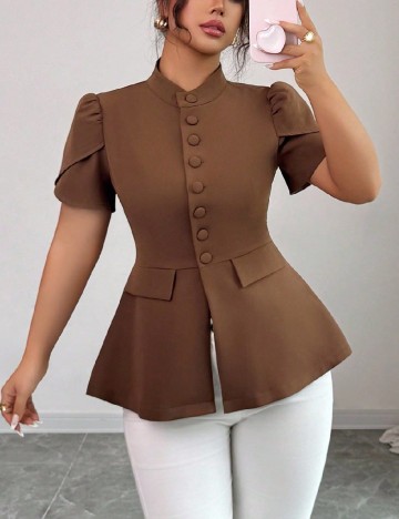 Bluza SHEIN CURVE, maro