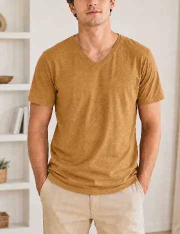Tricou Pull&Bear, maro