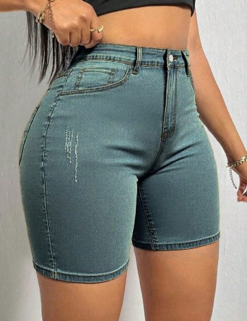 Pantaloni scurti SHEIN, albastru