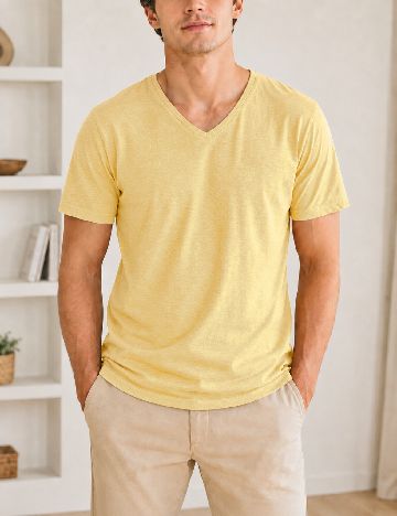Tricou Pull&Bear, galben