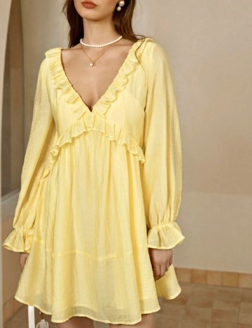 Rochie scurta SHEIN, galben
