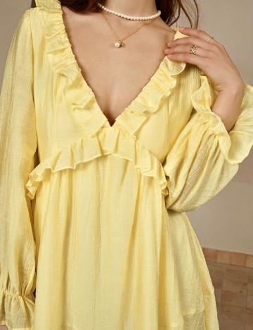 Rochie scurta SHEIN, galben