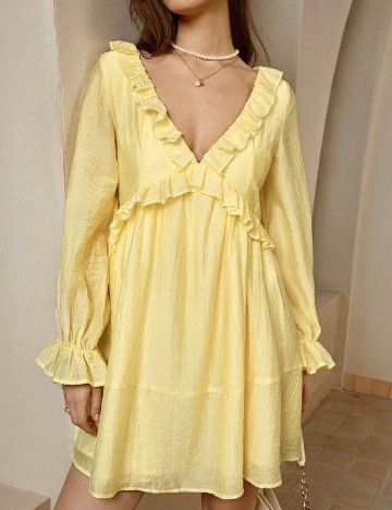 Rochie scurta SHEIN, galben