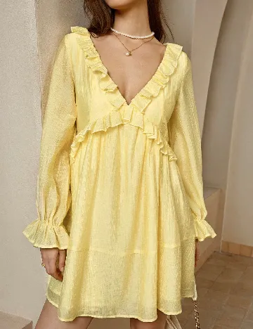 Rochie scurta SHEIN, galben