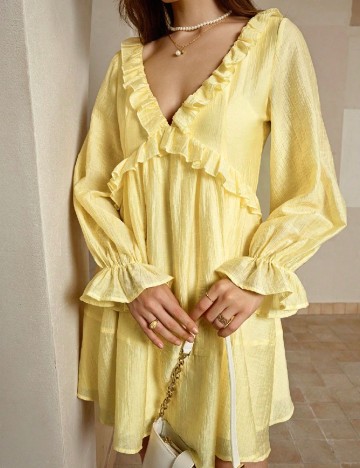 Rochie scurta SHEIN, galben