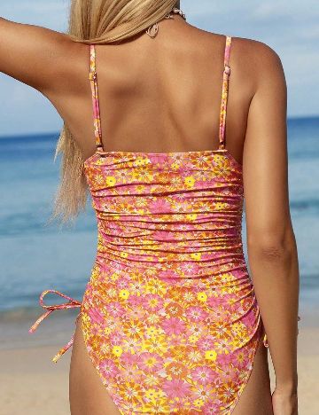 Costum de baie SHEIN, floral print