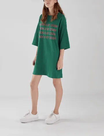 Rochie scurta Bershka, verde