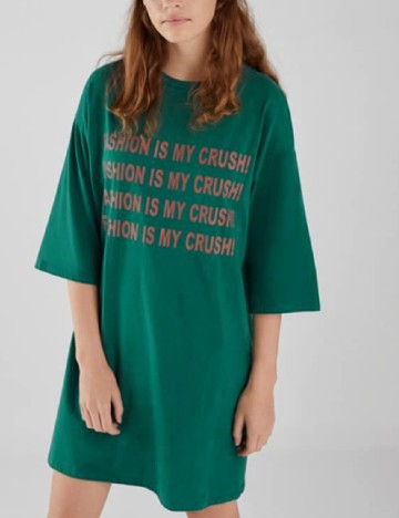 Rochie scurta Bershka, verde