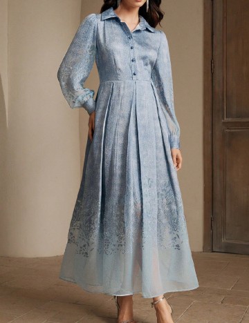 Rochie lunga Anewsta, albastru