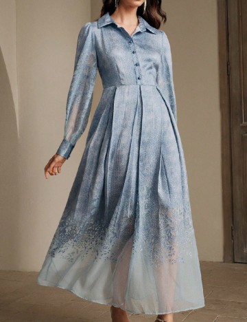 Rochie lunga Anewsta, albastru