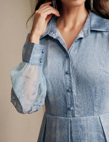 Rochie lunga Anewsta, albastru