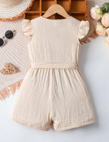 Salopeta Shein Kids, crem