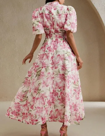 Rochie lunga Anewsta, roz
