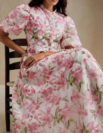 Rochie lunga Anewsta, roz
