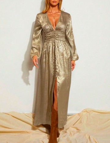 Rochie lunga SHEIN, auriu