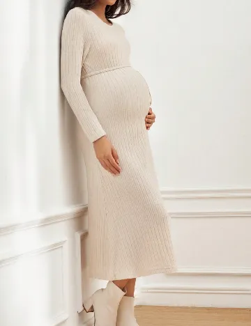 Rochie medie SHEIN Maternity, bej