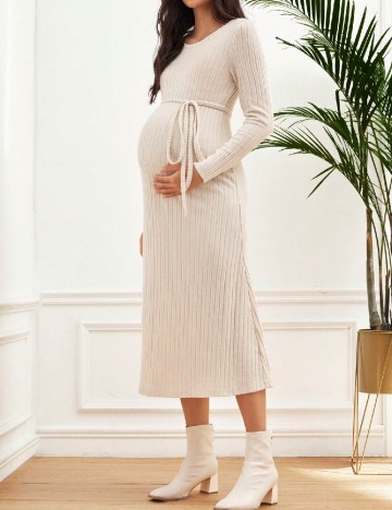 Rochie medie SHEIN Maternity, bej