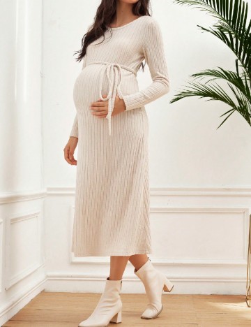 Rochie medie SHEIN Maternity, bej