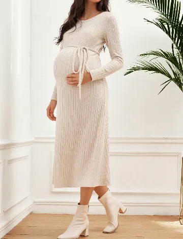 Rochie medie SHEIN Maternity, bej