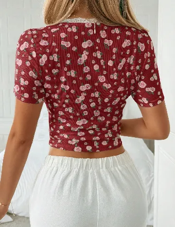 Top SHEIN, floral print