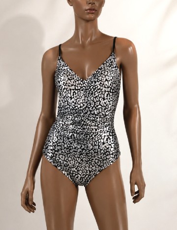 Costum de baie Calzedonia, negru/gri