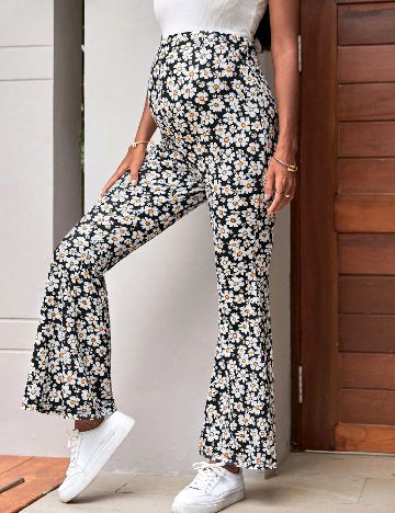Pantaloni SHEIN Maternity, floral print