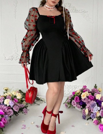 Rochie scurta SHEIN CURVE, negru