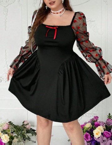 Rochie scurta SHEIN CURVE, negru