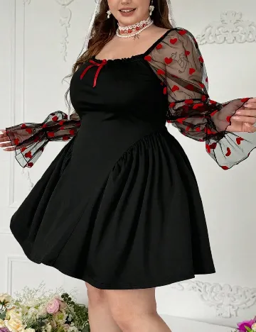 Rochie scurta SHEIN CURVE, negru