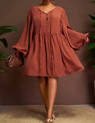 Rochie scurta SHEIN CURVE, maro