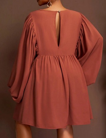 Rochie scurta SHEIN CURVE, maro