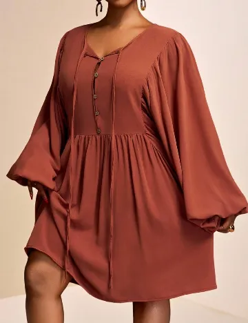 Rochie scurta SHEIN CURVE, maro