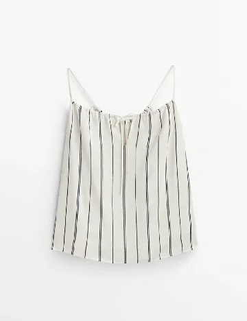 Top Massimo Dutti, ecru