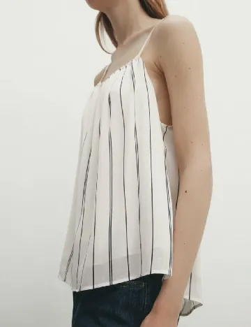 Top Massimo Dutti, ecru