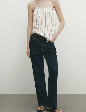Top Massimo Dutti, ecru
