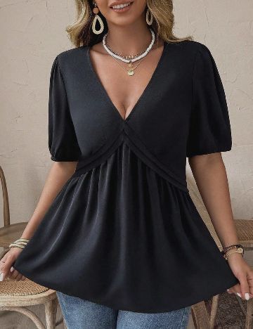 Bluza SHEIN CURVE, negru