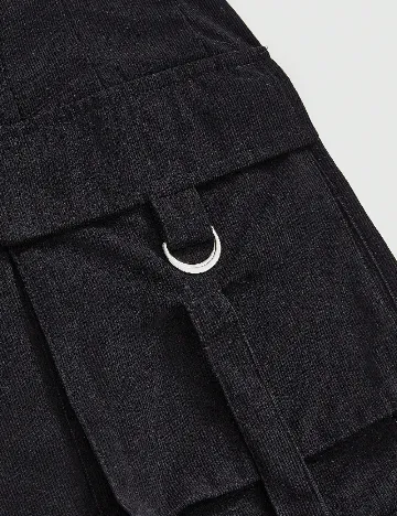 Pantaloni scurti Romwe Plus Size, negru