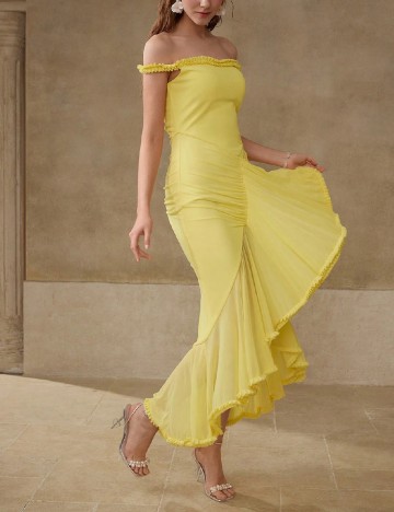 Rochie medie MOTF, galben