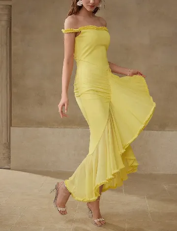 Rochie medie MOTF, galben