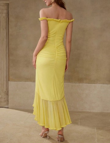 Rochie medie MOTF, galben