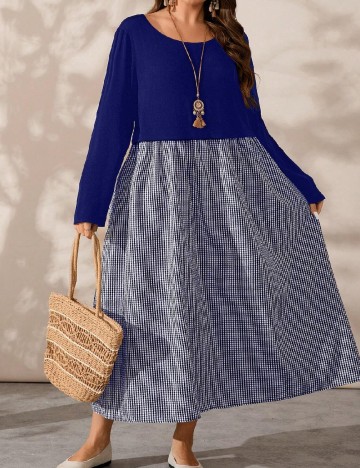 Rochie lunga Emery Rose Curve, bleumarin