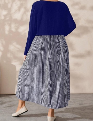 Rochie lunga Emery Rose Curve, bleumarin