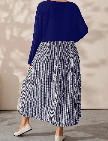Rochie lunga Emery Rose Curve, bleumarin